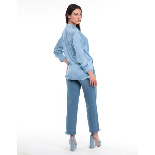 Blue satin blouse Leila Blue satin blouse Leila