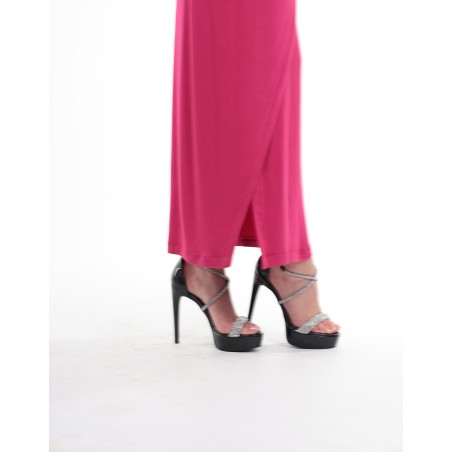 Robe asymétrique drapée  Selena