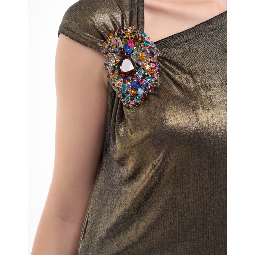 Robe courte en jersey or Annabelle