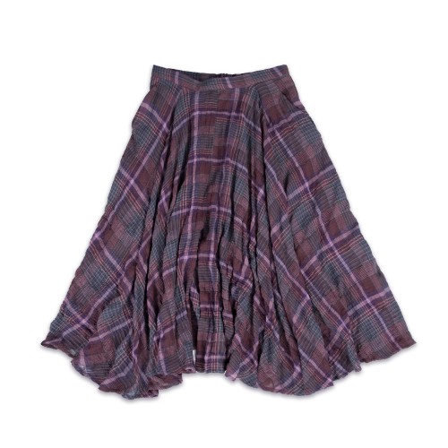 Jupe longue évasée prune Manon