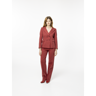 Red double-breasted jacket Livia