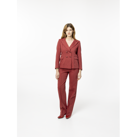 Red double-breasted jacket Livia