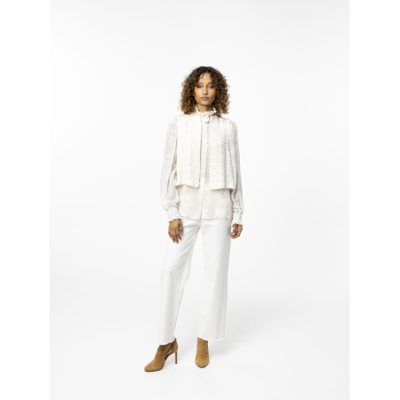 Gilet en laine ivoire Kira
