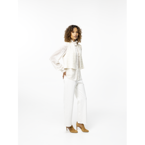 Gilet en laine ivoire Kira