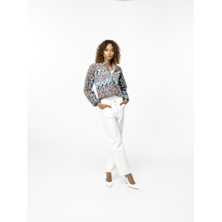 Cardigan jacquard  Blanche