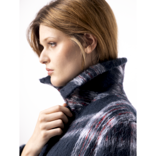 Manteau long à carreaux Lio 2