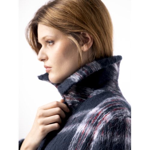 Manteau long à carreaux Lio Manteau long à carreaux Lio
