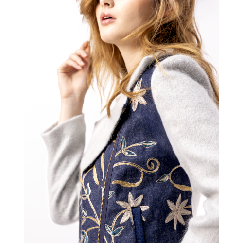 Mélanie embroidered denim jacket