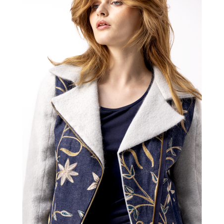 Mélanie embroidered denim jacket