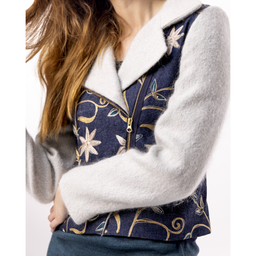 Mélanie embroidered denim jacket