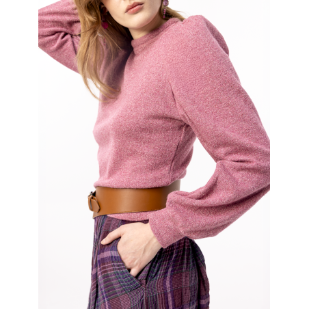 Pull Angèle rose