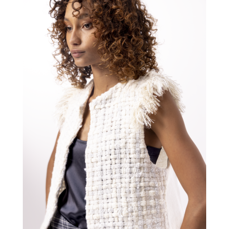 Gilet à franges Kira