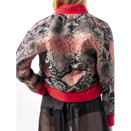 Blouson en brocard de soie Gianna