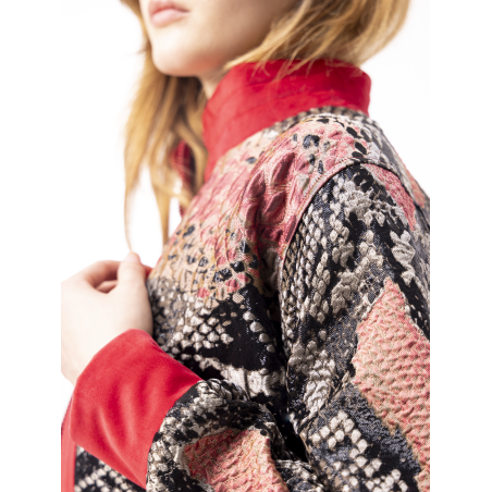 Blouson en brocard de soie Gianna