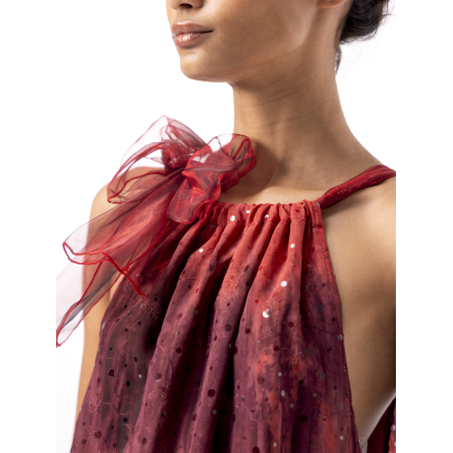 Robe midi Ciara rouge