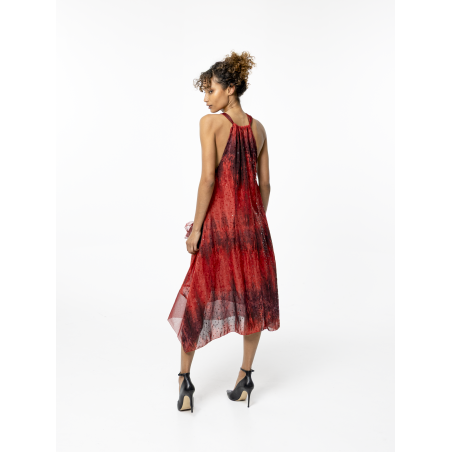 Robe midi Ciara rouge