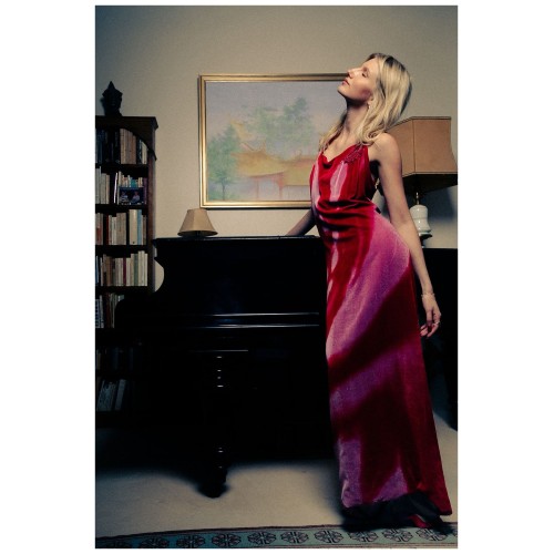 Valeria velvet gown with train