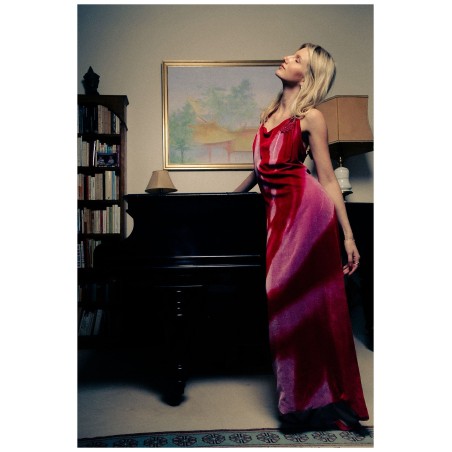 Valeria velvet gown with train