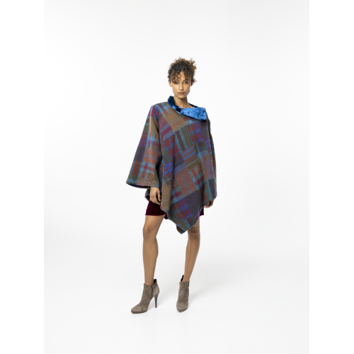 Poncho tartan Ambra