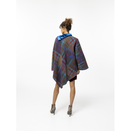 Poncho tartan Ambra