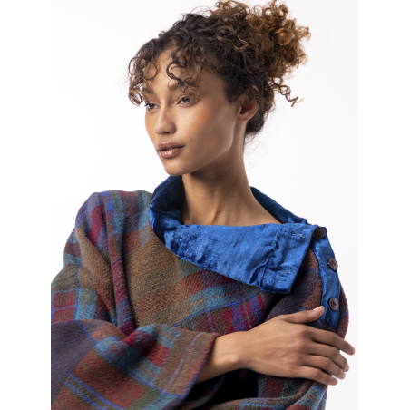Poncho tartan Ambra