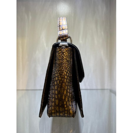 Megan bronze leather handbag