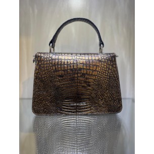 Sac à main en cuir mordoré Megan 2