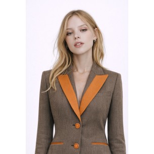 Daphne wool and alcantara suit jacket