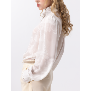 Brigitte ivory silk blouse