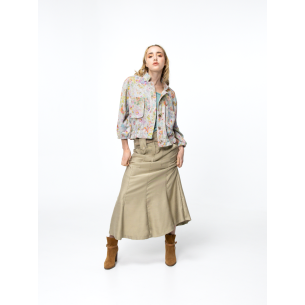 Blouson Teddy Dora gris imprimé