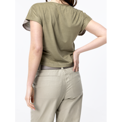 Haut Léa en bi-matière chintz et...