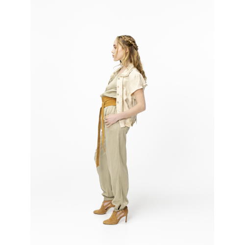 Carmen Beige Embroidered Cropped Jacket