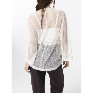 Cardigan Juki en résille blanche 2