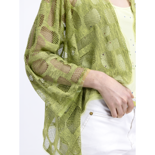 Fanny Flowing Anise Green Knit Cardigan 2