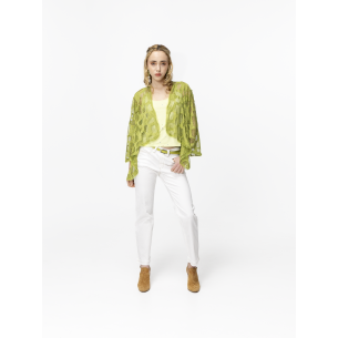 Fanny Flowing Anise Green Knit Cardigan
