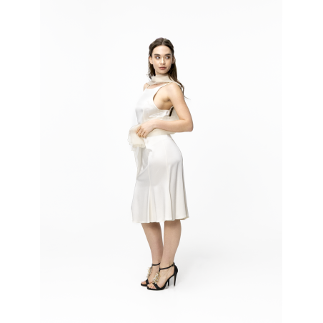 Valérie White Satin Mermaid Dress