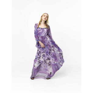 Abelle Lilac Silk Maxi Dress