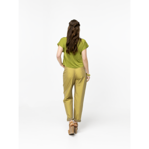 Pantalon vert anis Elise 2