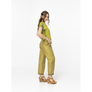Pantalon vert anis Elise