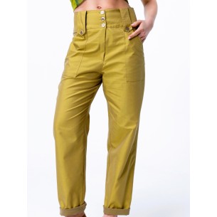 Pantalon vert anis Elise