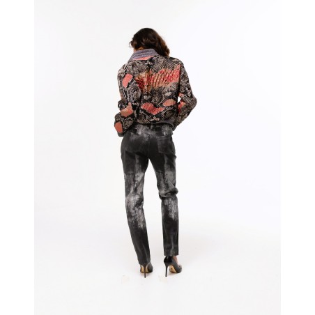 Blouson en brocard de soie Gianna