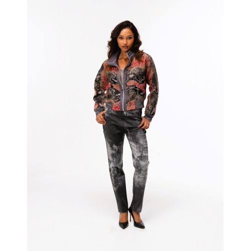 Blouson en brocard de soie Gianna