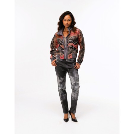 Blouson en brocard de soie Gianna