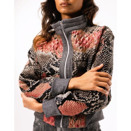 Blouson en brocard de soie Gianna