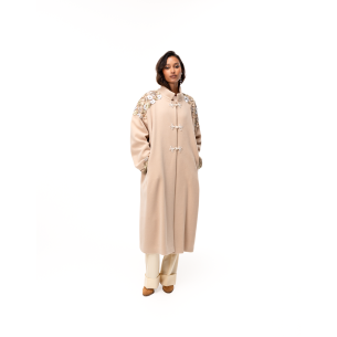 Beige Alisa Coat with Lace