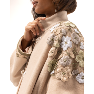Beige Alisa Coat with Lace 2