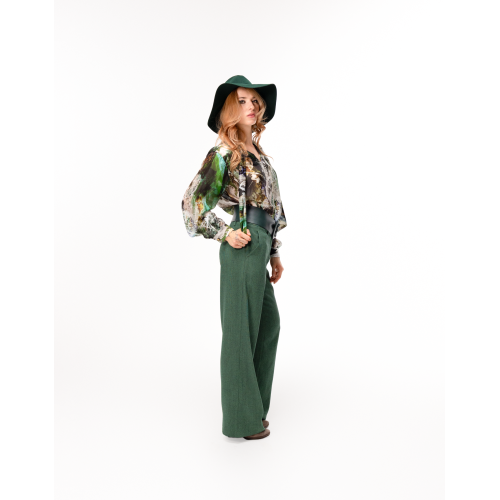 Flo Animal Print Silk Blouse
