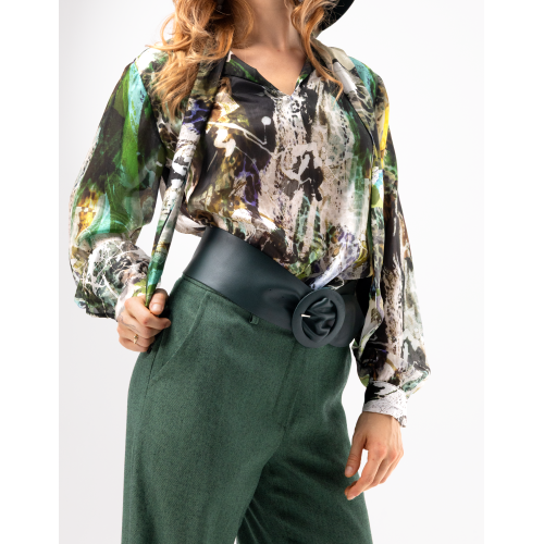 Flo Animal Print Silk Blouse