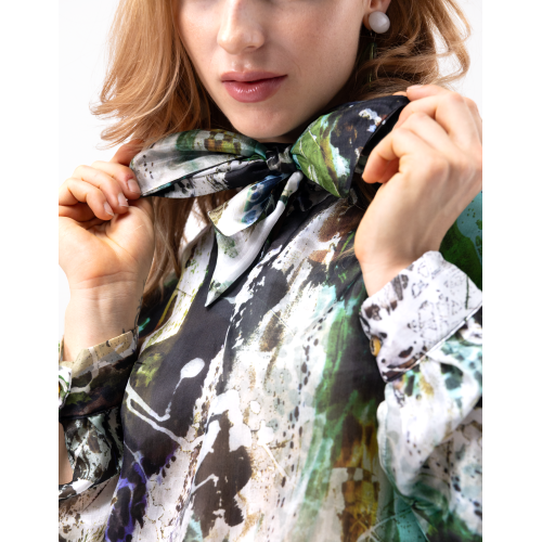 Flo Animal Print Silk Blouse