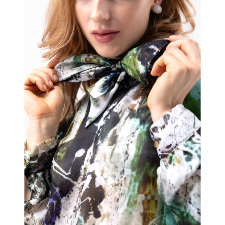 Flo Animal Print Silk Blouse